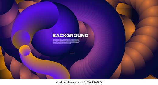 Vektorgrafik-Fluid und flüssiger 3D-Hintergrund für Banner