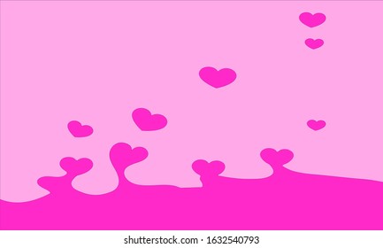 vector illustration of fluid love background and heart bubble. vector illustration of cards, stickers, cartoons, banners and symbols. Vector Art of Valentines Day