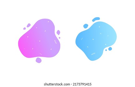 Vector illustration of fluid shapes graphic design element or fluid gradient modern abstract geometric halftone splash used for text copy space, curved background ideas for flyers, brochures, posters