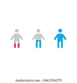 vector illustration of fluids in the human body, the amount of body fluid requirements.