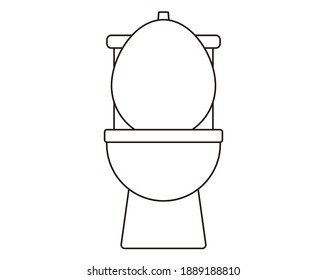 Vector Illustration Flush Toilet Toilet Bowl Stock Vector (Royalty Free ...