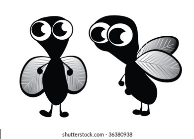 vector illustration of fly