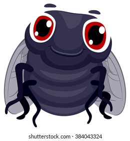 Vector Illustration of a Fly