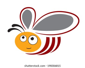 Vector illustration of fly in cartoon style