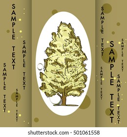Vector illustration of the flyer, brochure or template design with tree and drop of water.
