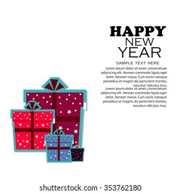 vector illustration of flyer or greeting card for happy new yeer 2016, year of the monkey 