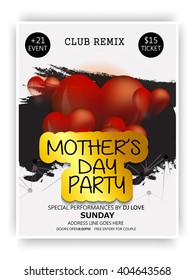 Vector illustration of a Flyer for Happy Mother's Day.