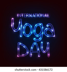 Vector illustration of a flyer and poster for 21 June International Yoga Day.