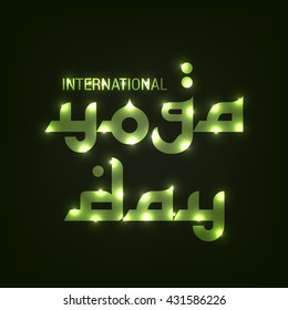 Vector illustration of a flyer and poster for 21 June International Yoga Day.