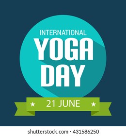 Vector illustration of a flyer and poster for 21 June International Yoga Day.