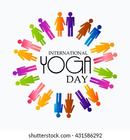 Vector illustration of a flyer and poster for 21 June International Yoga Day.