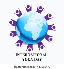 Vector illustration of a flyer and poster for 21 June International Yoga Day.
