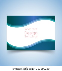 Vector Illustration of flyer template wave design.