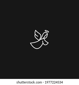 vector illustration of flying angel