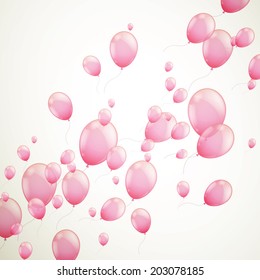 Vector Illustration of Flying Balloons