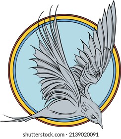 vector illustration of a flying bird 