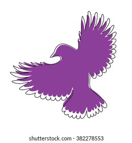 vector illustration of flying bird 