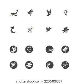 Ilustración vectorial del ave voladora aislada en fondo blanco