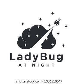 Vector Illustration Of A Flying Bug At Night