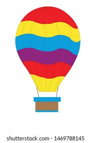 Vector illustration of flying colorful balloons
