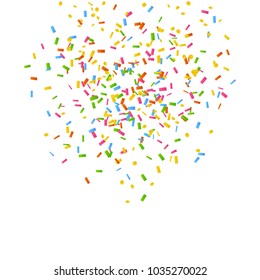 Vector illustration, flying confetti background