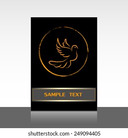  Vector illustration Flying dove for peace concept and wedding d