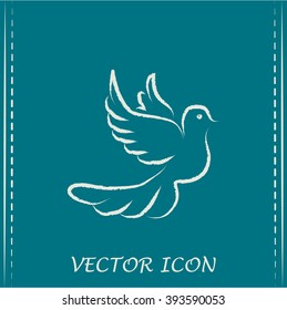  Vector illustration Flying dove for peace concept and wedding d