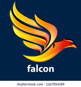 Vector illustration, flying eagle as a symbol or business logo for air transportation.