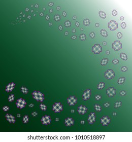 Vector illustration of flying flowers