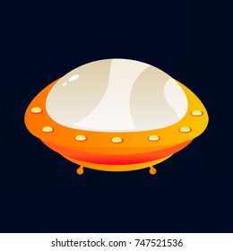 vector illustration flying saucer UFO