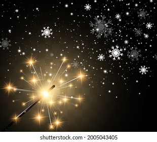 Ilustración vectorial de la nieve voladora sobre un fondo transparente. Fenómeno natural de la nevada o la ventisca.