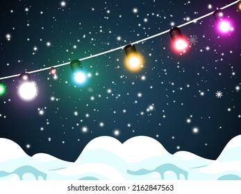 Vector illustration of flying snow on a transparent background.Natural phenomenon of snowfall or blizzard.	
