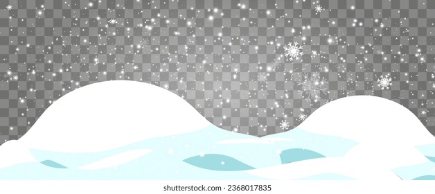 	
Vector illustration of flying snow on a transparent background.Natural phenomenon of snowfall or blizzard.	

