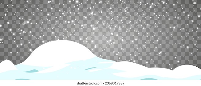	
Vector illustration of flying snow on a transparent background.Natural phenomenon of snowfall or blizzard.	

