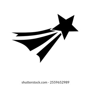 vector illustration of flying stars on a white background
