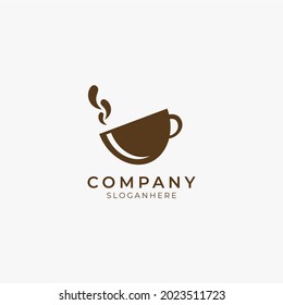 vector illustration fo coffee splash logo icon with cup and water perfect for coffee shop and restaurant