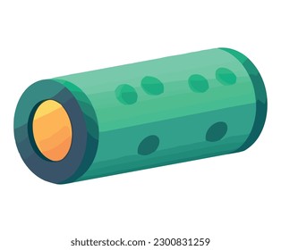 vector illustration of a foam roller for yoga icon isolated