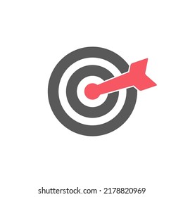vector illustration of focus icon on goal, target.