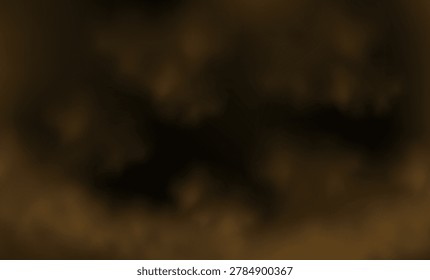 Vector illustration. Fog or dark clouds smoke texture on dark background.