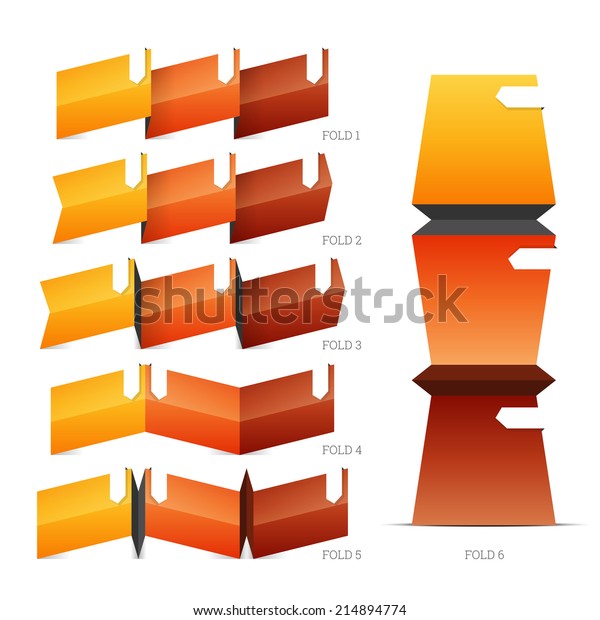Vector Illustration Fold Crease Paper Design Stock Vector (Royalty Free ...