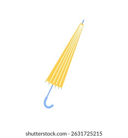 Vector illustration of a foldable umbrella for rain and sun protection. Ideal for travel gear, weather accessories, and outdoor safety designs