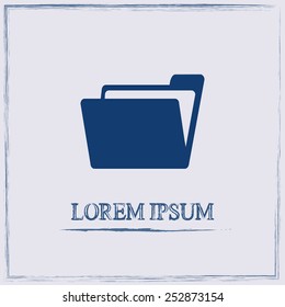 Vector illustration of a folder