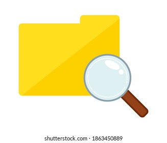 Vector illustration of the folder. Document file icon