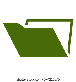 Vector Illustration of Folder in Green Icon
