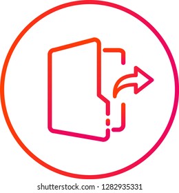 Vector illustration, folder icon, print shop, typography