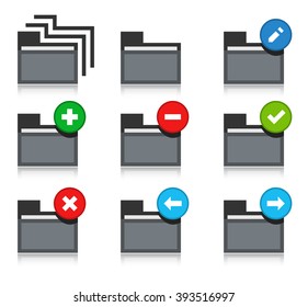 Vector illustration of folder icons