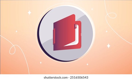 Vektorgrafik von Ordnersymbolen, die einfach und sauber gestaltet wurden. Ideal für die Organisation und Darstellung digitaler Dateien.