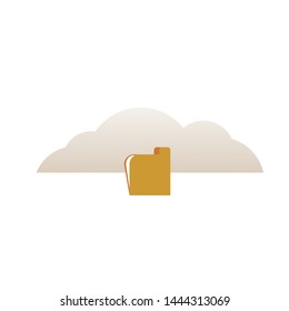 vector illustration of folders and clouds for icons, websites and banners. with soft gradient colors