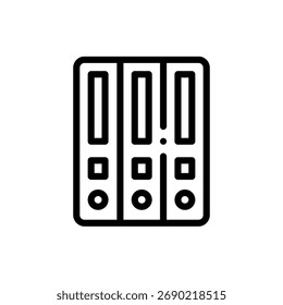 Ilustración vectorial de carpetas, que simboliza la administración de archivos, la organización o el trabajo de oficina, con un estilo moderno
