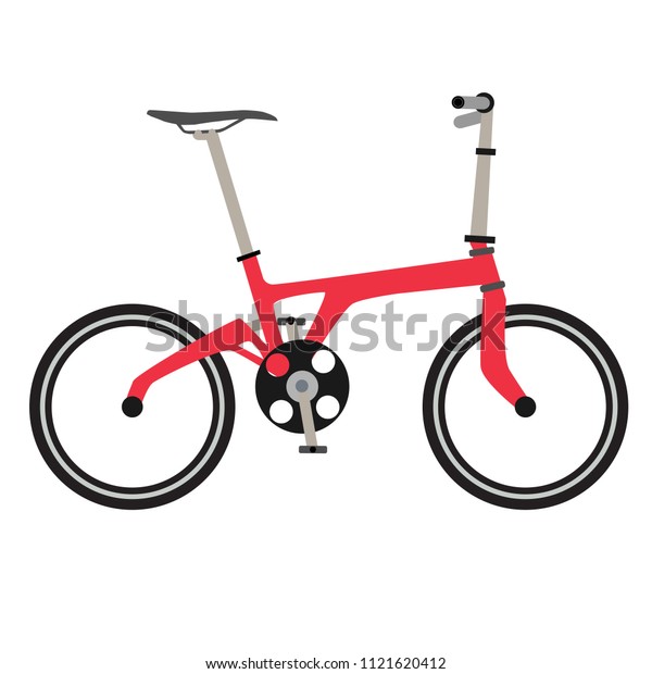 red folding bike